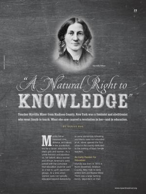 A Natural Right to Knowledge