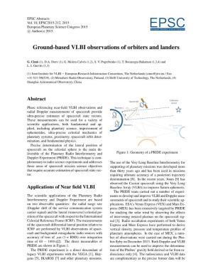 Ground-Based VLBI Observations of Orbiters and Landers