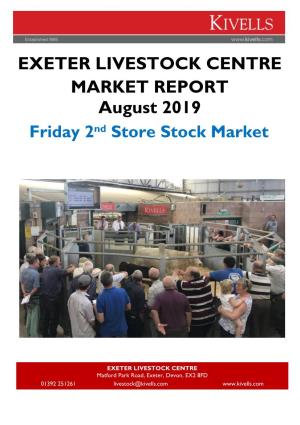 EXETER LIVESTOCK CENTRE MARKET REPORT August 2019