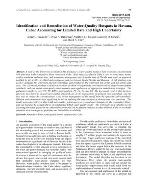 Identification and Remediation of Water-Quality Hotspots in Havana