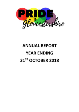 Annual Report Year Ending 31St October 2018