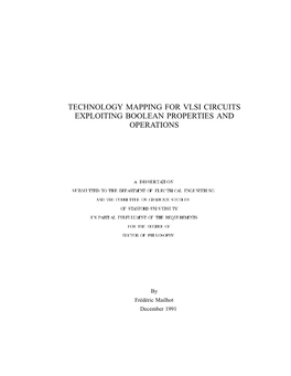 Technology Mapping for Vlsi Circuits Exploiting Boolean Properties and Operations