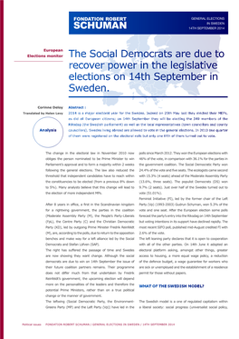 General Elections in Sweden 14Th September 2014