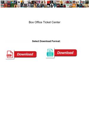 Box Office Ticket Center