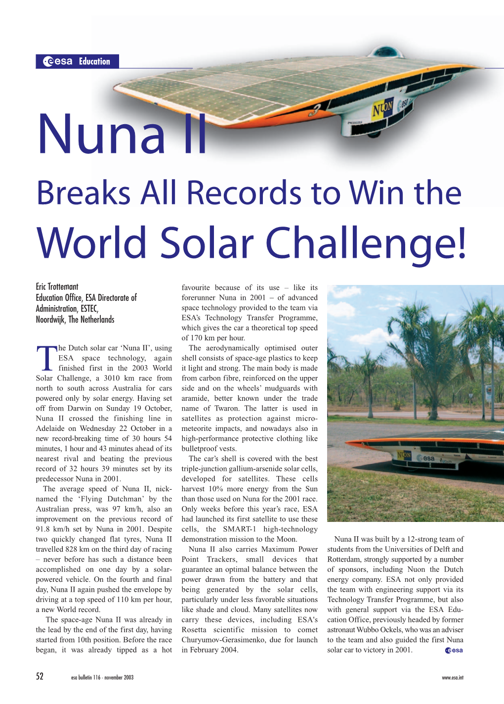 World Solar Challenge!