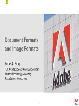 Document Formats and Image Formats
