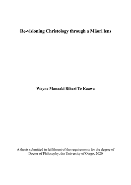 Re-Visioning Christology Through a Māori Lens