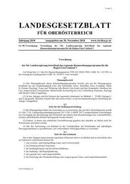 Landesgesetzblatt Für Oberösterreich