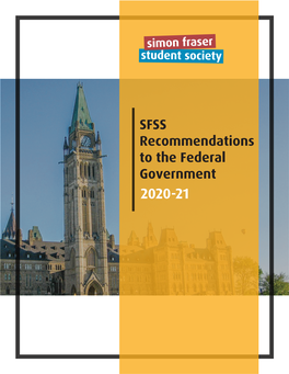 SFSS Recommendations to the Federal Government 2020-21 INTRODUCTION