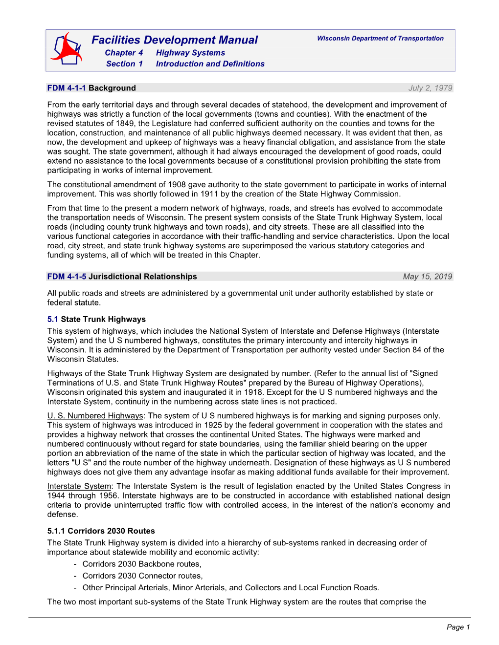 FDM 4-1 Introduction and Definitions