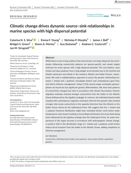 Climatic Change Drives Dynamic Source–Sink Relationships in Marine Species with High Dispersal Potential
