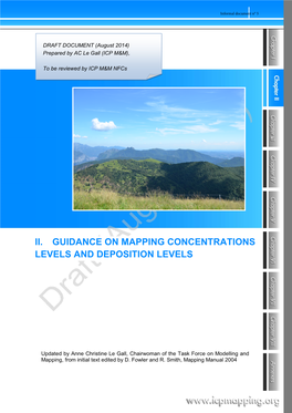 Ii. Guidance on Mapping Concentrations Levels and Deposition Levels