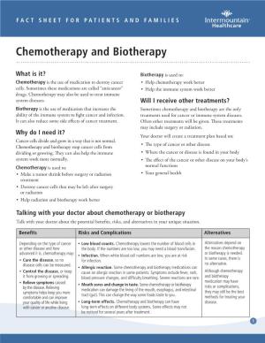 Chemotherapy and Biotherapy