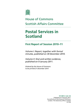 Postal Services in Scotland