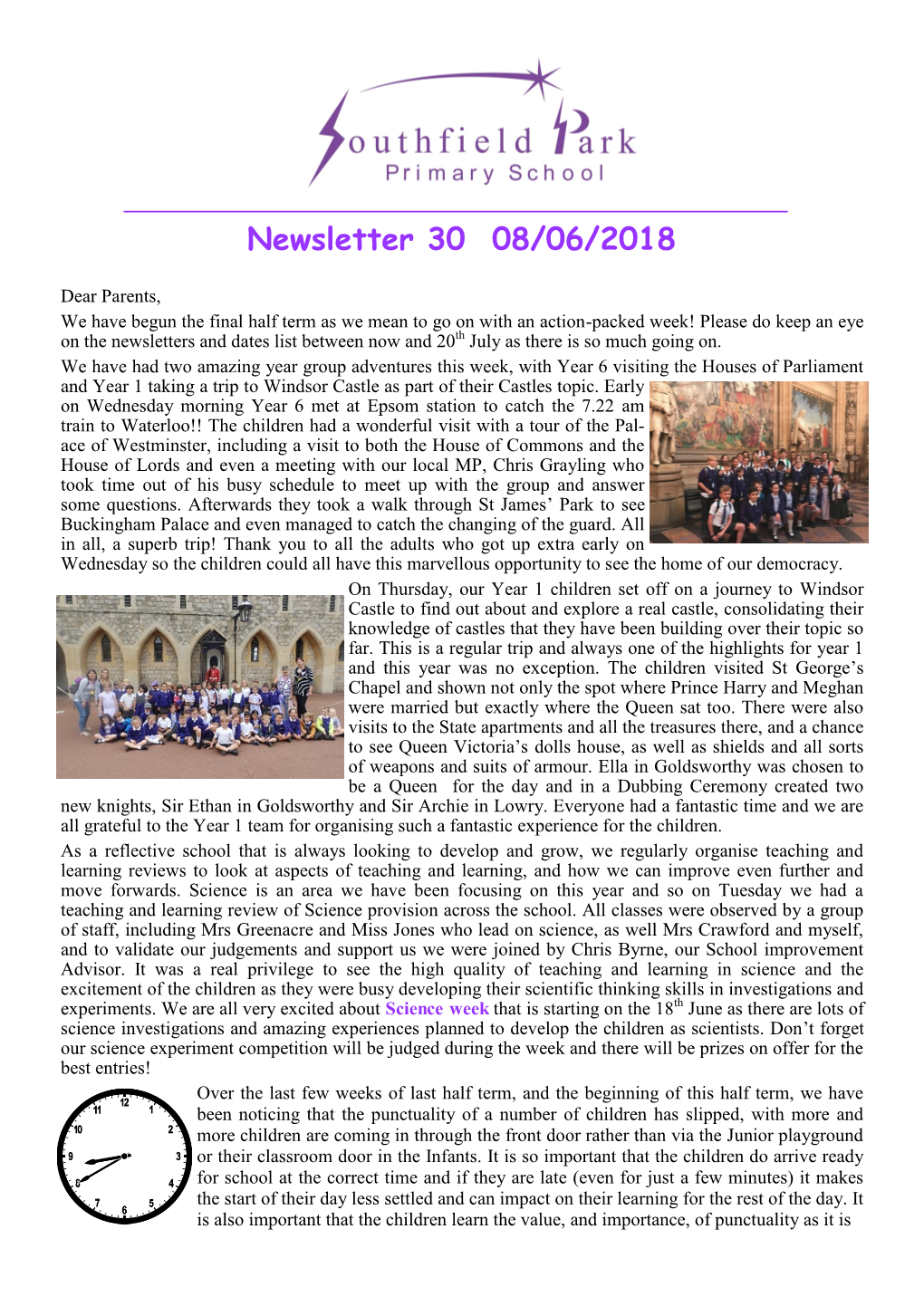 Newsletter 30 08/06/2018