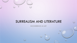 Surrealism and Literature
