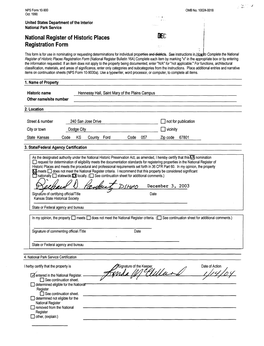 National Register of Historic Places Registration Form