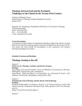 Theology Between God and the Excluded: Challenges to the Church in the Twenty-First Century