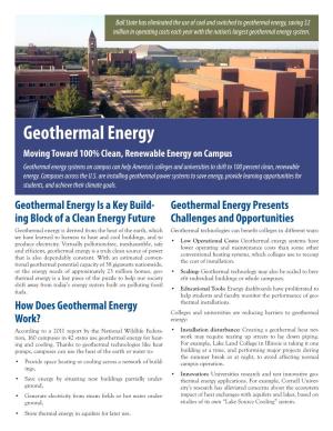 Geothermal Energy, Saving $2 Million in Operating Costs Each Year with the Nation’S Largest Geothermal Energy System