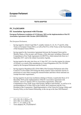 Association Agreement with Ukraine