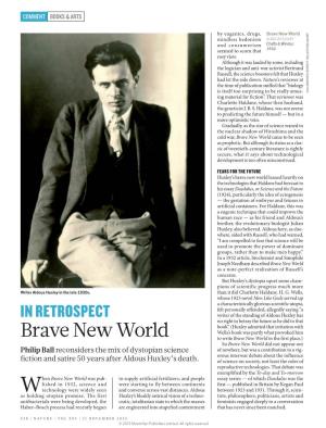 Brave New World Mindless Hedonism ALDOUS HUXLEY and Consumerism Chatto & Windus: 1932