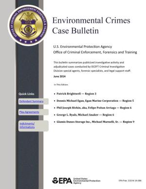 U.S. Environmental Protection Agency Office of Criminal Enforcement, Forensics and Training