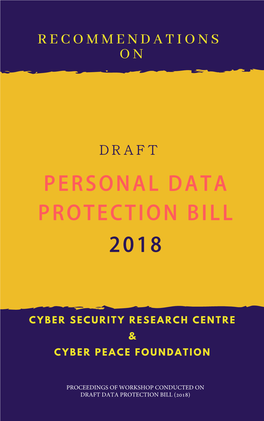 Indian Personal Data Protection (PDP) Bill 2018