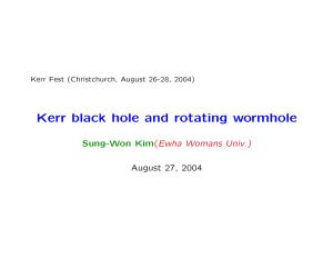 Kerr Black Hole and Rotating Wormhole