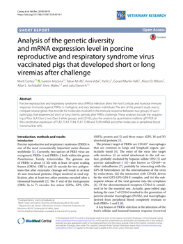 Analysis of the Genetic Diversity and Mrna Expression Level in Porcine