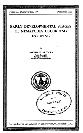 Early Developmental Stages of Nematodes Occurring in Swine