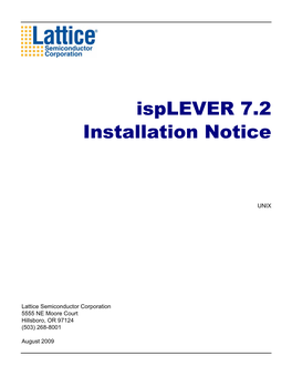 Isplever 7.2 Installation Notice
