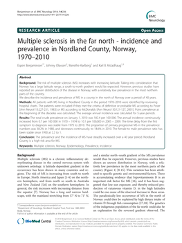 Multiple Sclerosis in the Far North