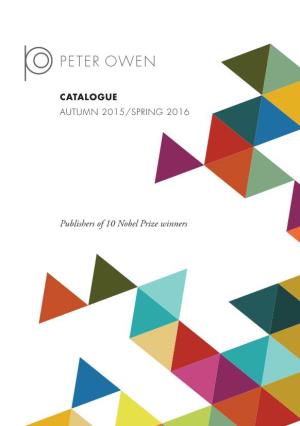 Peter Owen Catalogue | Autumn 2015/Spring 2016