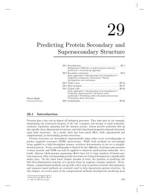 Predicting Protein Secondary and Supersecondary Structure