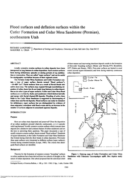 Flood Surfaces and Deflation Surfaces Within the Cutler Formation and Cedar Mesa Sandstone (Permian), Southeastern Utah