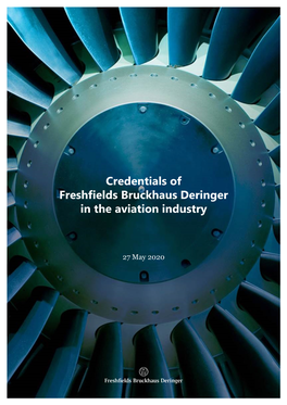 Credentials of Freshfields Bruckhaus Deringer in the Aviation Industry