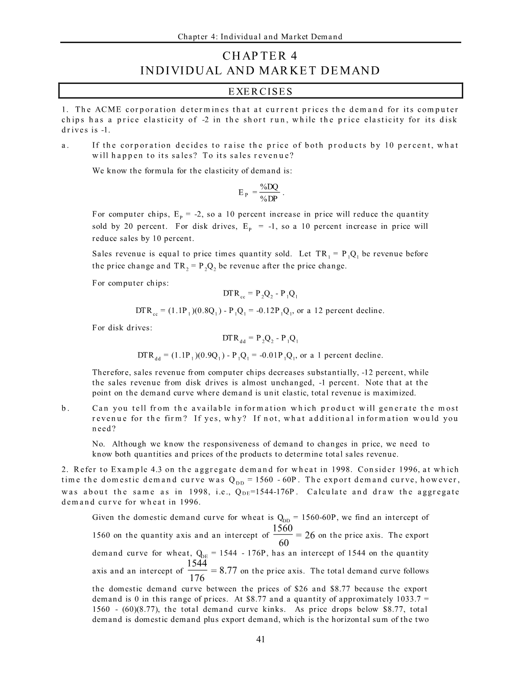 Chapter 4 Individual and Market Demand