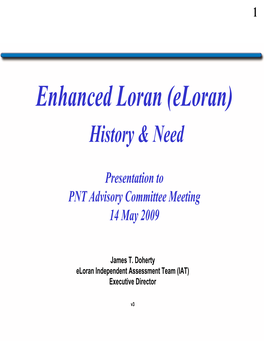 Enhanced Loran (Eloran)