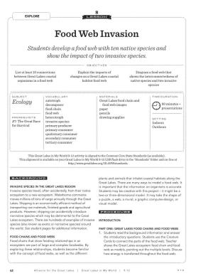 Food Web Invasion