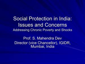 Social Protection in India: Experience, Lessons and Barriers