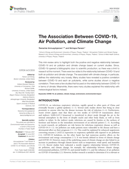 The Association Between COVID-19, Air Pollution, and Climate Change