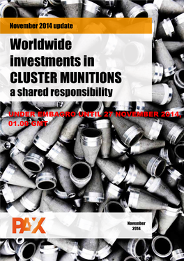 Worldwide Investments in CLUSTER MUNITIONS a Shared Responsibility