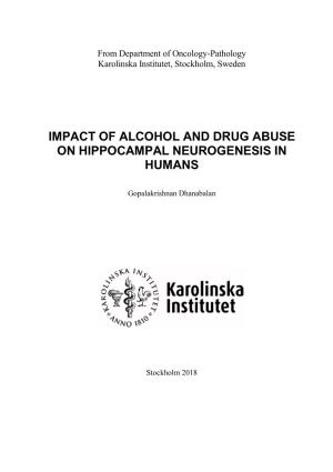 Impact of Alcohol and Drug Abuse on Hippocampal Neurogenesis in Humans