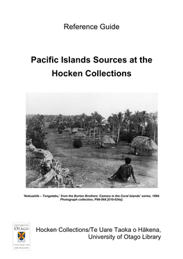 Pacific Islands Sources at the Hocken Collections