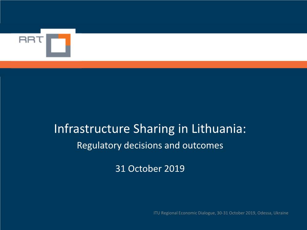 Infrastructure Sharing in Lithuania: Regulatory Decisions and Outcomes