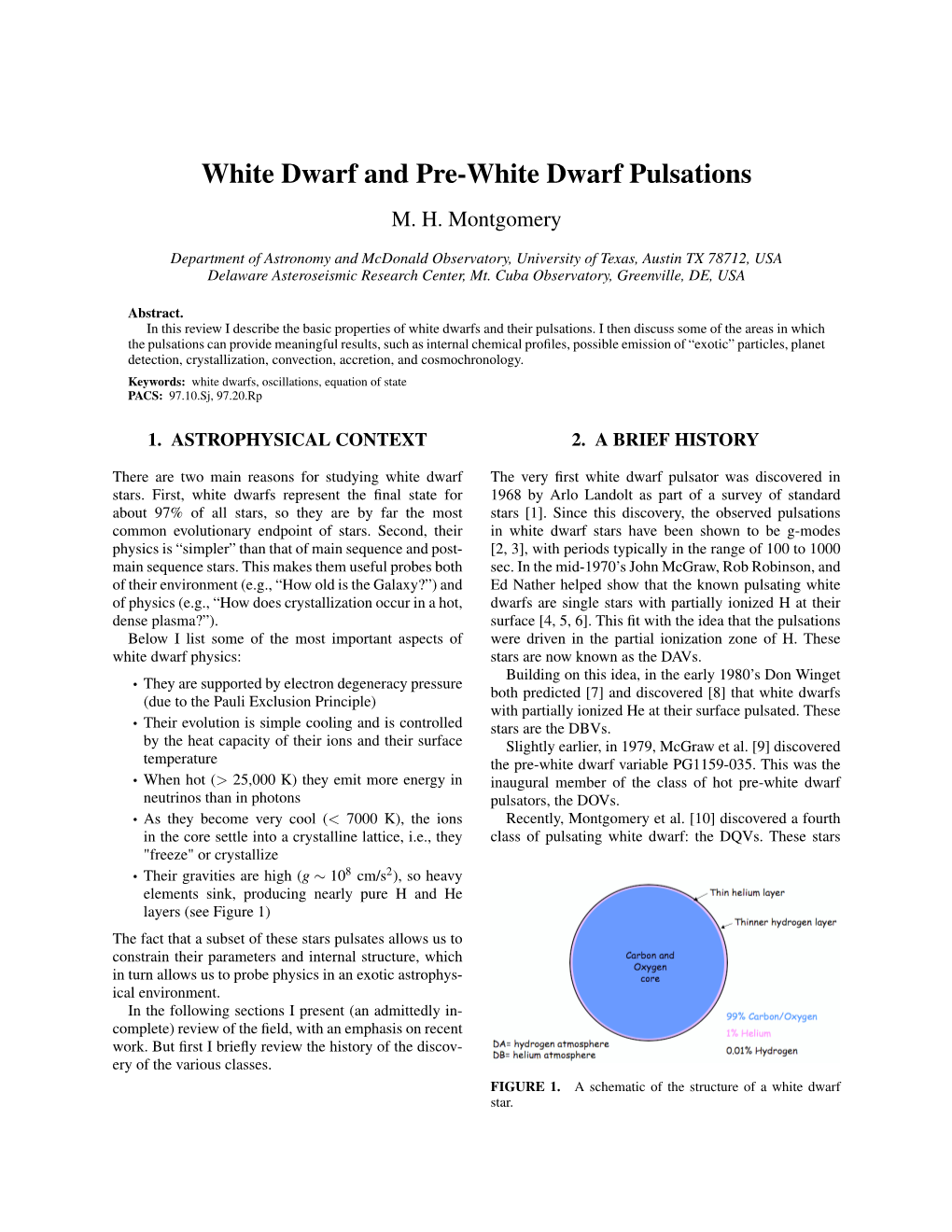 White Dwarf and Pre-White Dwarf Pulsations M
