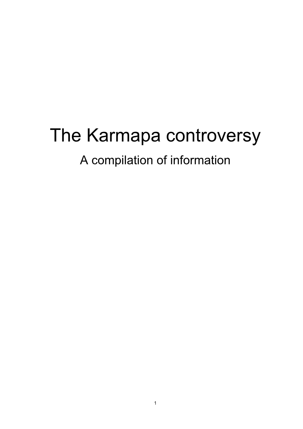 The Karmapa Controversy