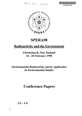 (SPERA). Environmental Radioactivity And