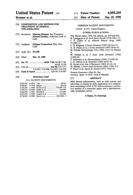 United States Patent (19) 11 Patent Number: 4.959,205 Brunner Et Al