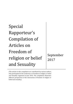 Special Rapporteur's Compilation of Articles on Freedom of Religion Or